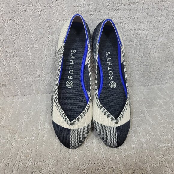 Rothy's The Flat Captoe Black Round Toe Shoes Women's Size US 6, 8 - Picture 1 of 12
